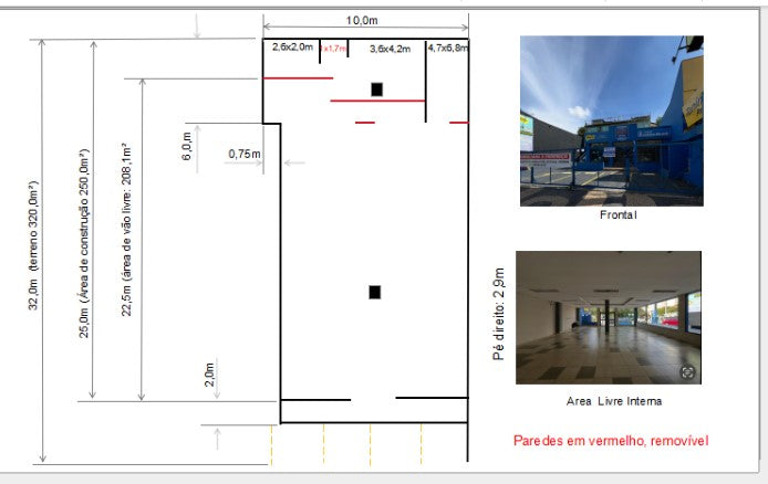 PRÉDIO COMERCIAL EM AVENIDA DE GRANDE FLUXO